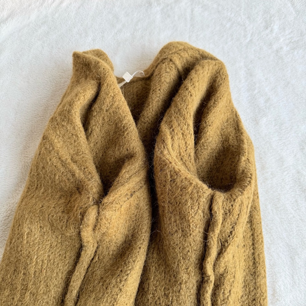 Sezane Moss Green Wool Blend Button Cardigan - Picture 10 of 11